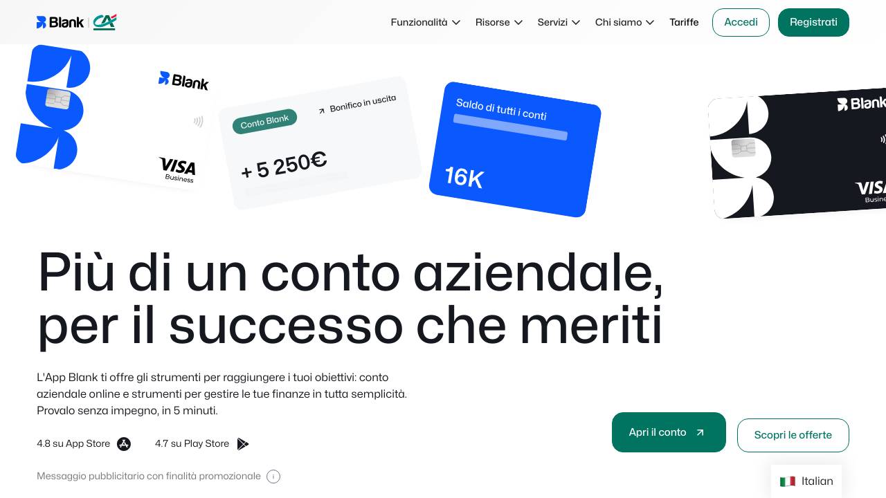 Homepage Blank Essenziale