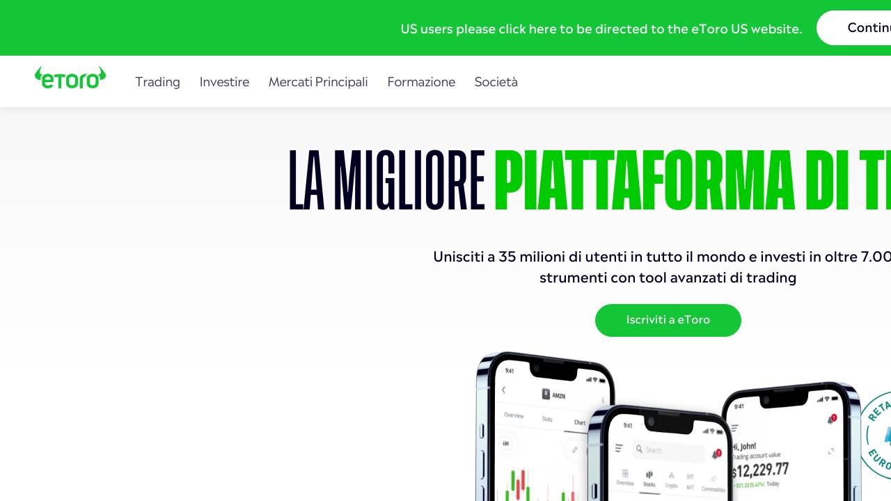 Homepage eToro
