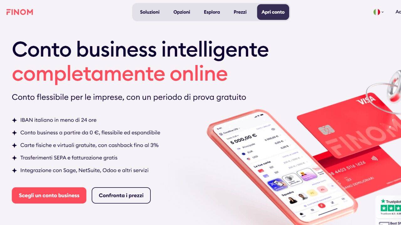 Homepage Finom