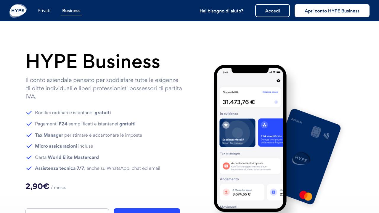 Homepage HYPE Business