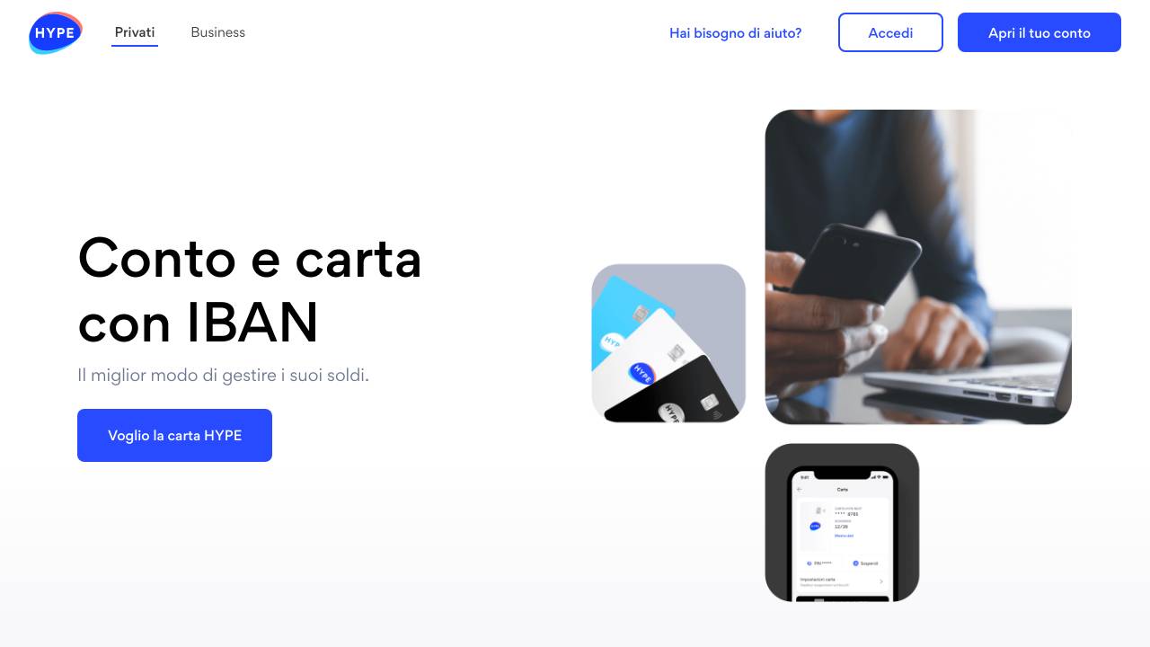 Homepage Carta HYPE