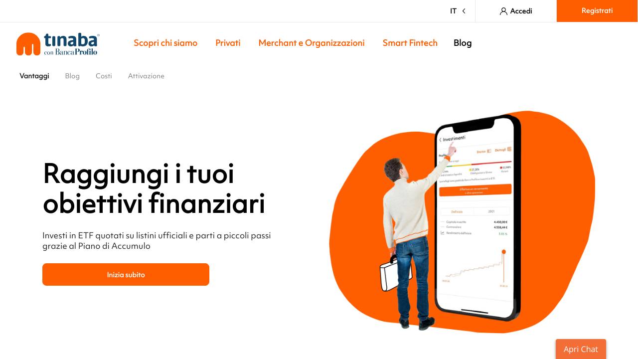 Homepage Tinaba Roboadvisor