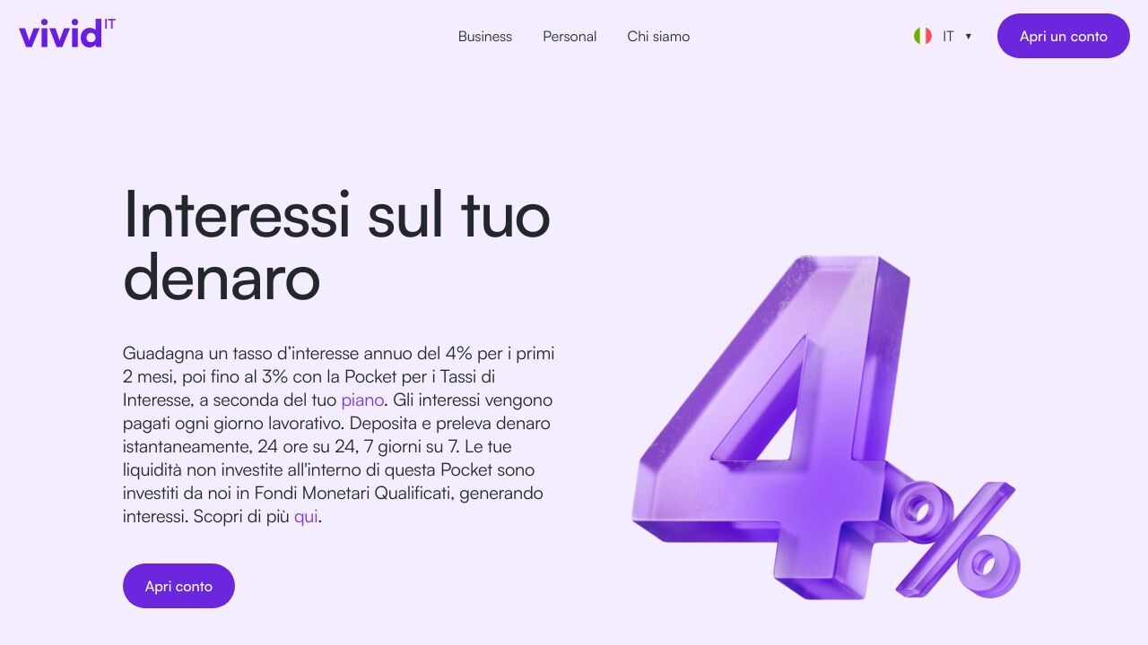 Homepage Vivid Money Personal