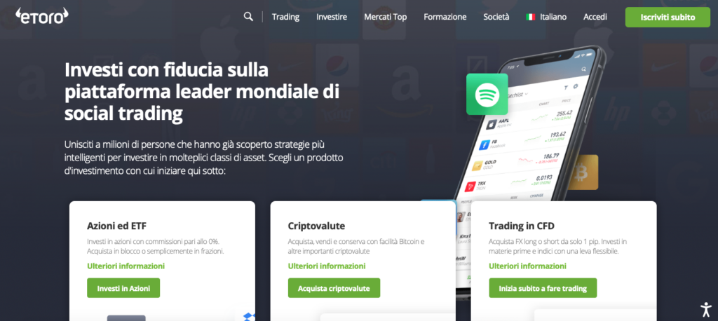 Investi con eToro