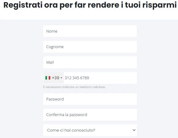 Re-Lender registrazione