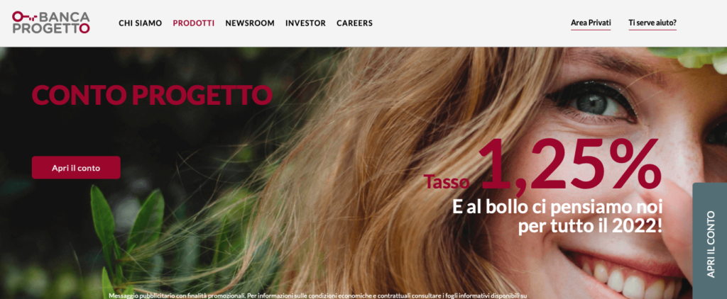 Banca Progetto conto deposito