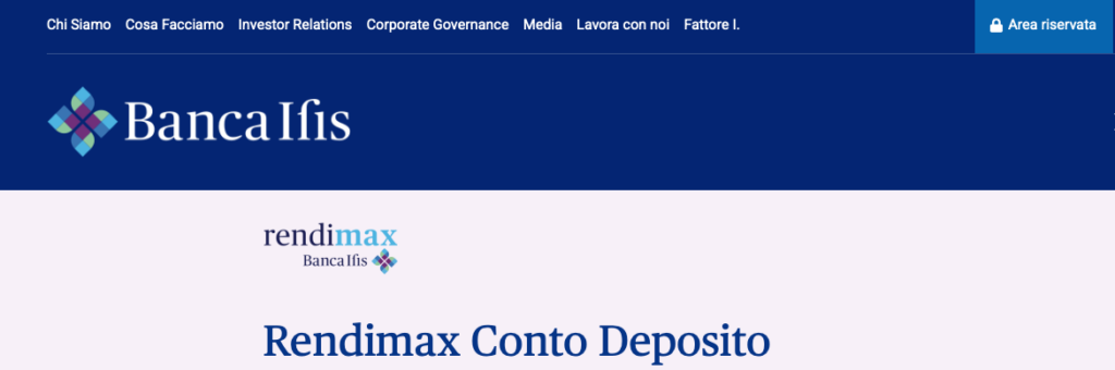 conto deposito Redimax