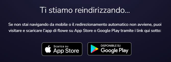 Flowe regitrazione