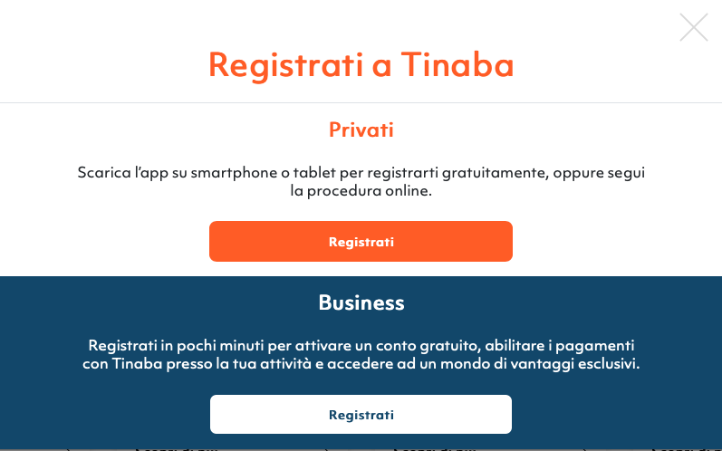 Registrati a Tinaba