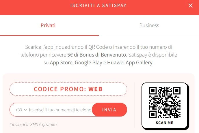 Come iscriversi a Satispay
