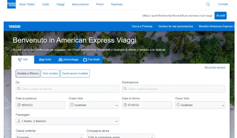 Sezione viaggi