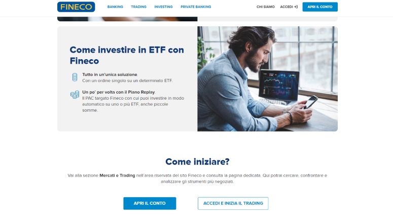 Come funziona Investire in ETF con Fineco
