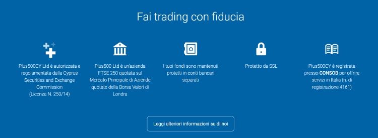 plus500 sicurezza