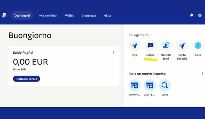 Come ricaricare PayPal in contanti