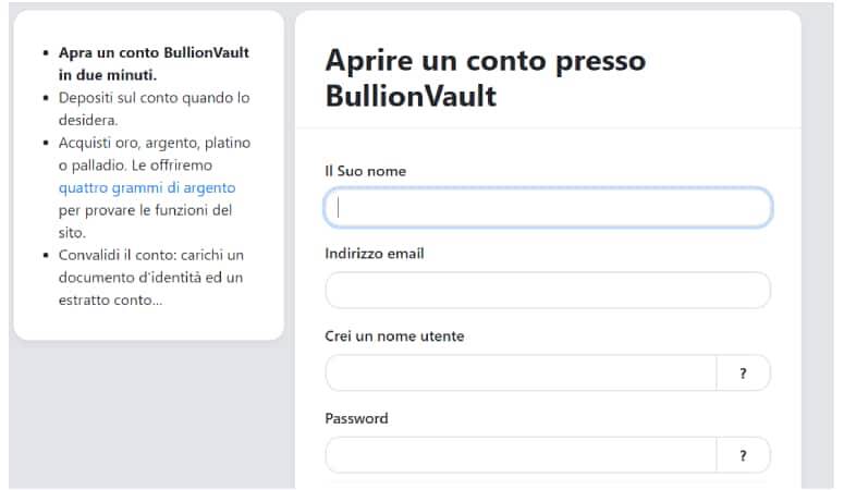 How to open a BullionVault account 2
