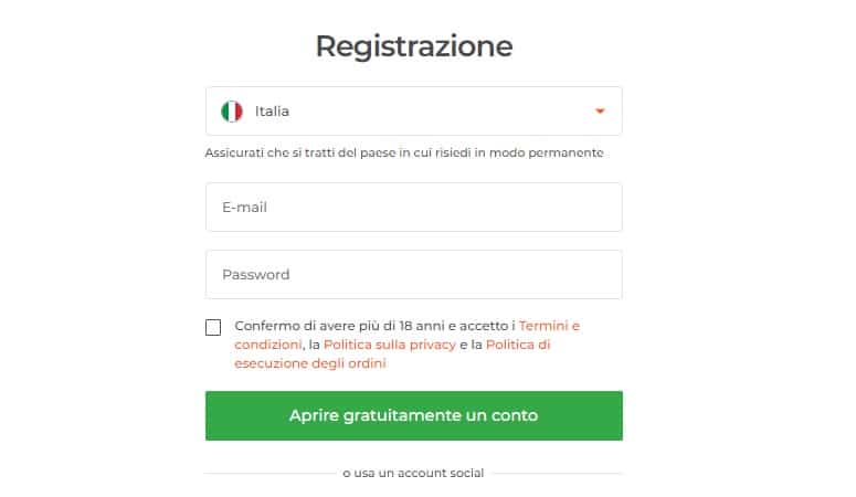 IQ Option registrazione