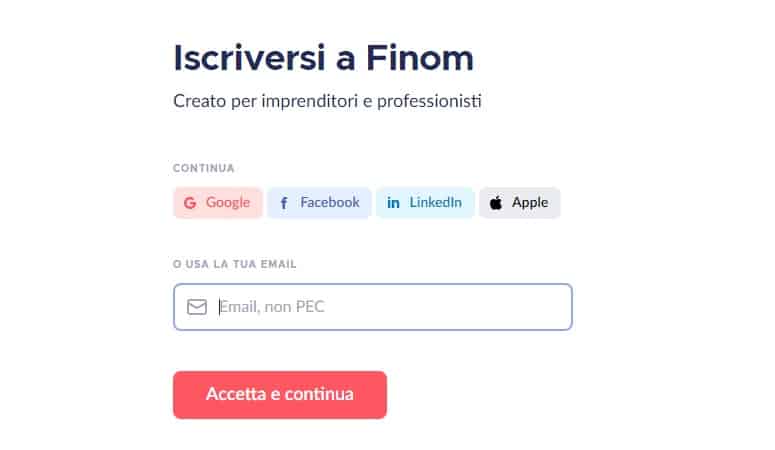 Finom registrazione