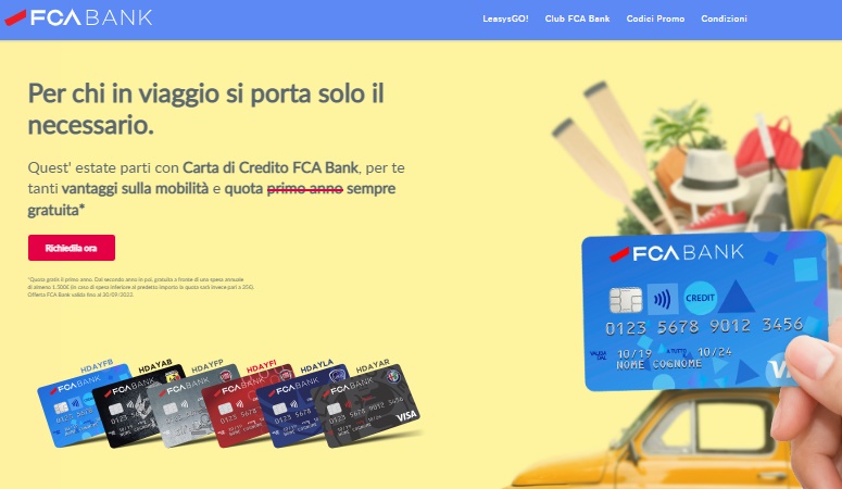 Carta di credito FCA Bank