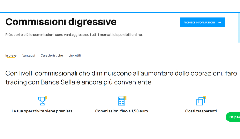 Banca Sella commissions