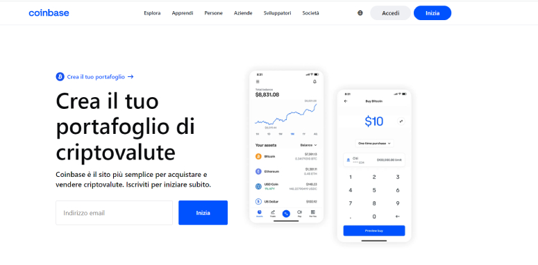 Portafoglio Coinbase