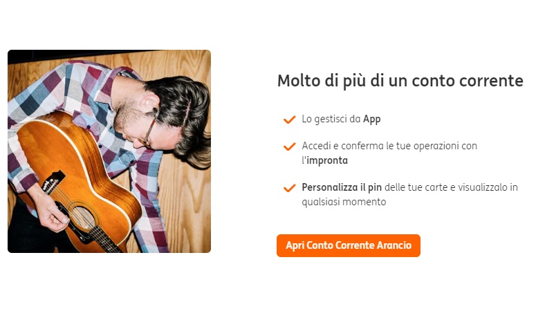 Conto Corrente Arancio online