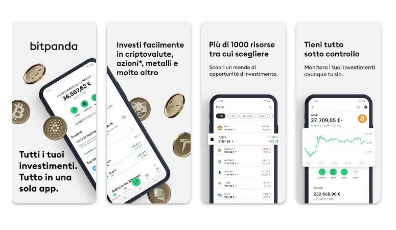 Bitpanda app per criptovalute