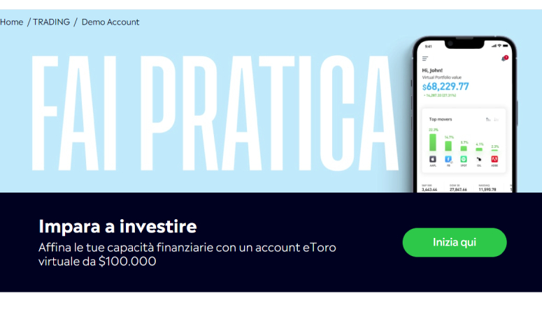 conto trading demo eToro