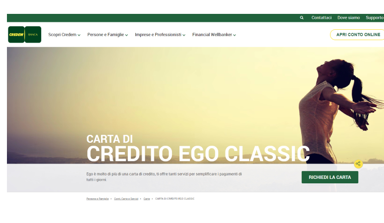 carta di credito online: Credem