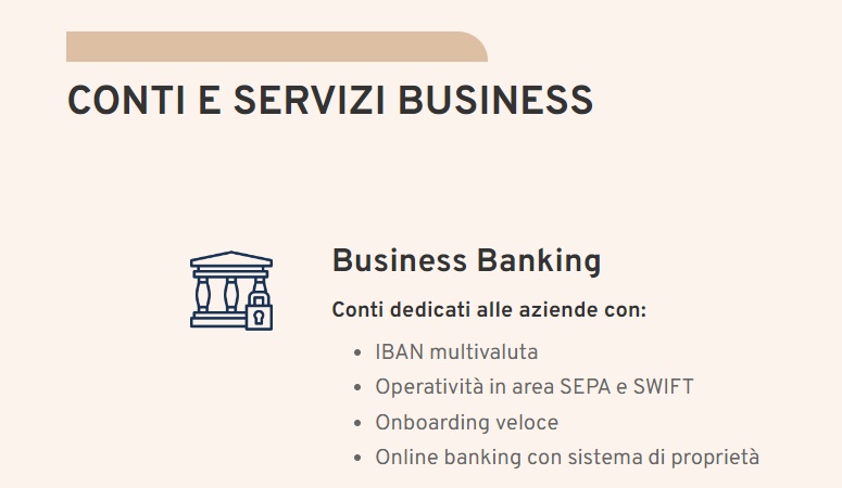 Conti e servizi business