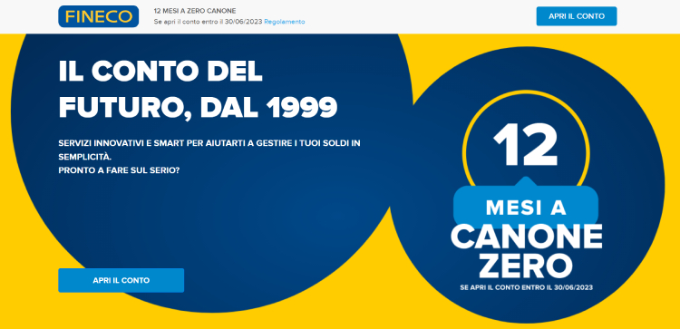 fineco bank promozione
