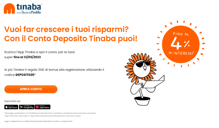 tinaba conto deposito