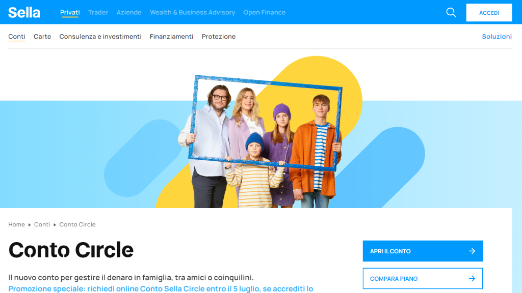 conto online sella circle