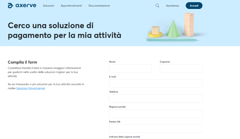 Come richiedere le soluzioni e-commerce axerve