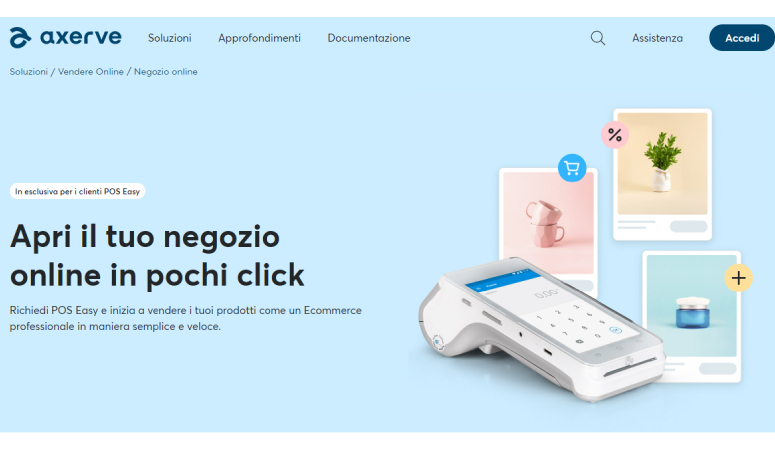 Come vendere online con il POS Axerve