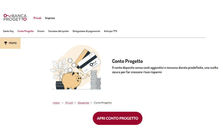 Conto Progetto cos'è