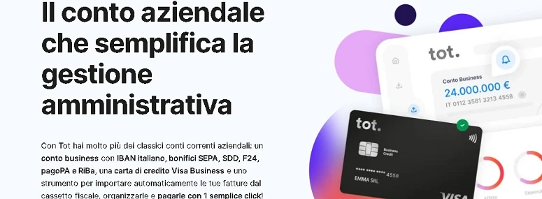 Conto business online Tot