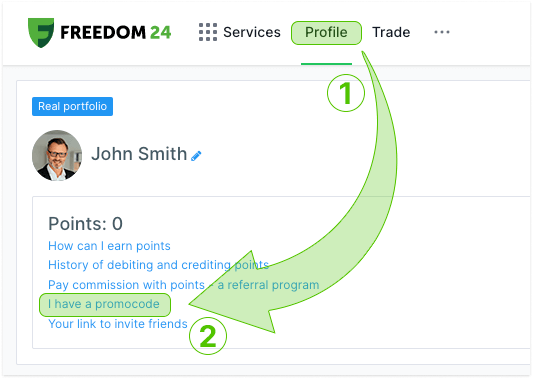 codice promo freedom24