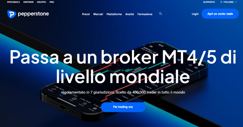 Miglior broker di trading online Pepperstone