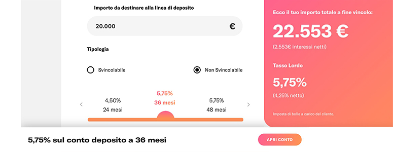 simulazione conto deposito illimity