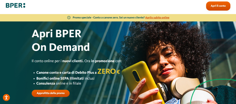 conto online on demand bper