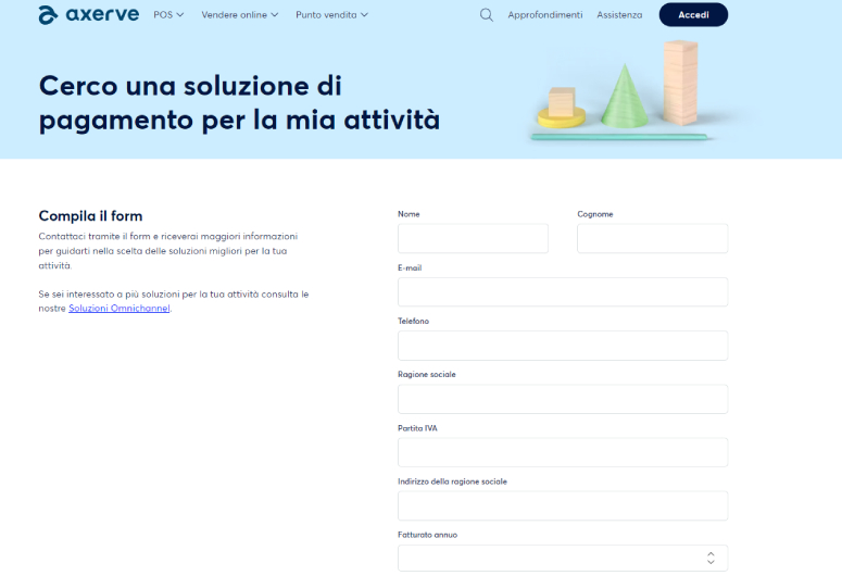 Registrazione al servizio-pay-by-link