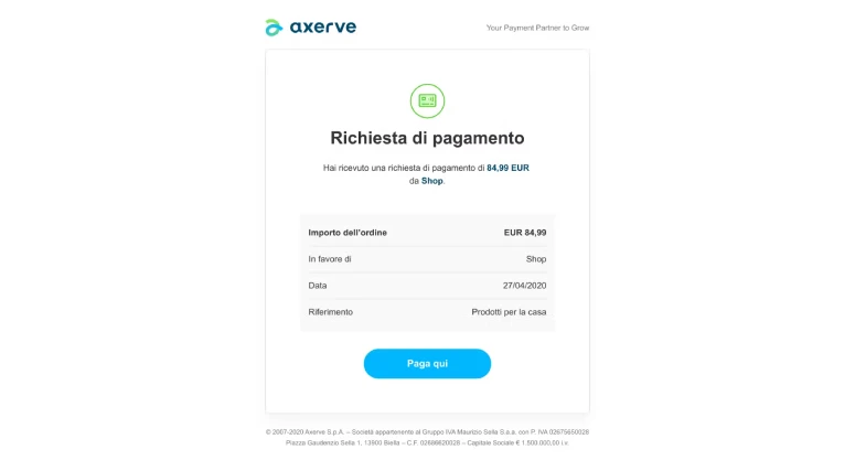 Richiesta pagamento 2