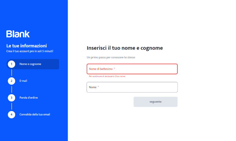 Fasi di registrazione