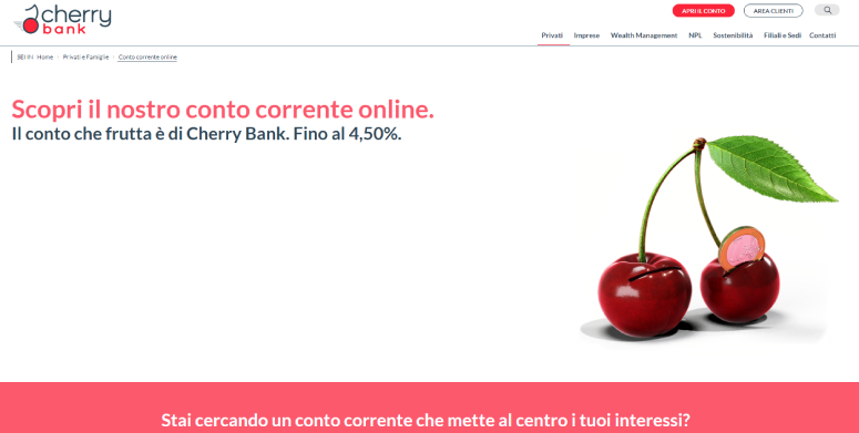 Conto Online Cherry Bank