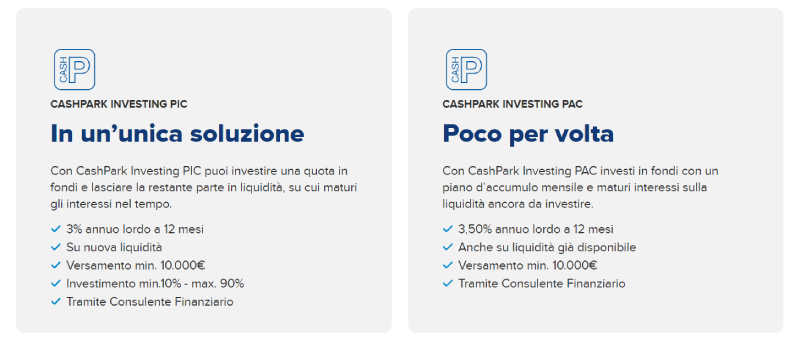 fineco cashpark investing
