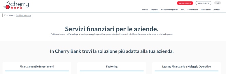 Servizi finanziari per le aziende