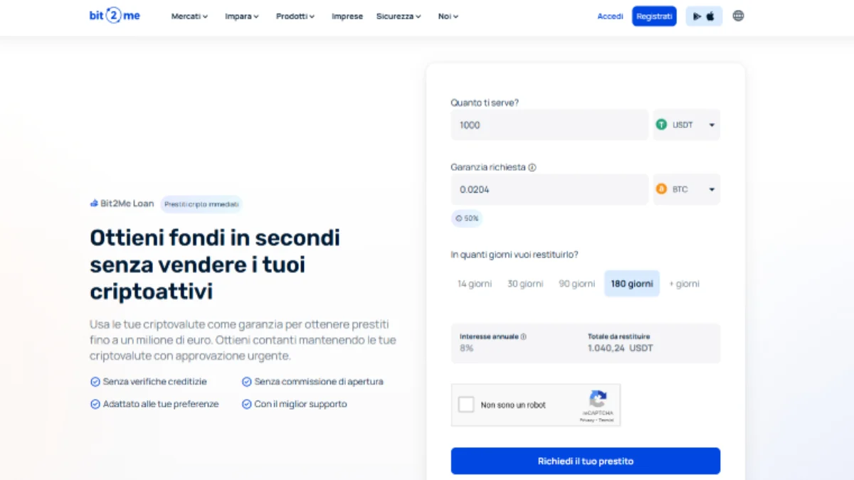 Prestiti crypto