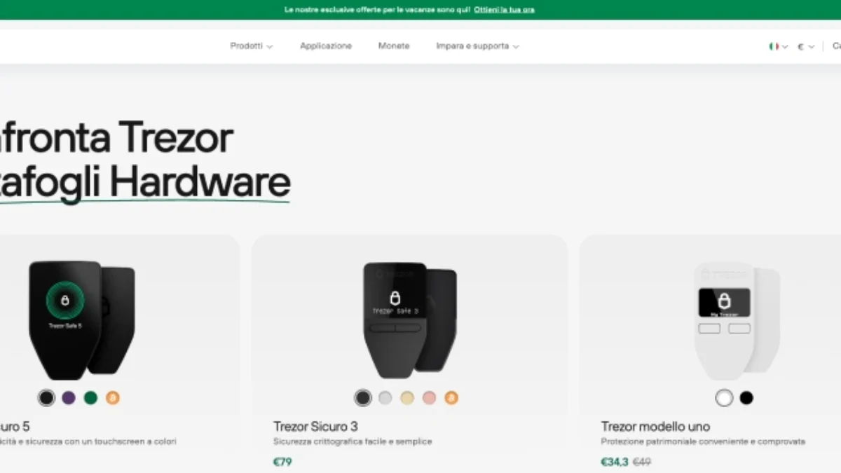 Modelli Trezor