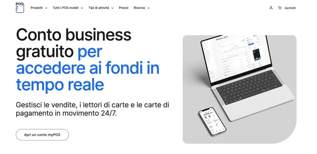 conto aziendale myPOS nuovo