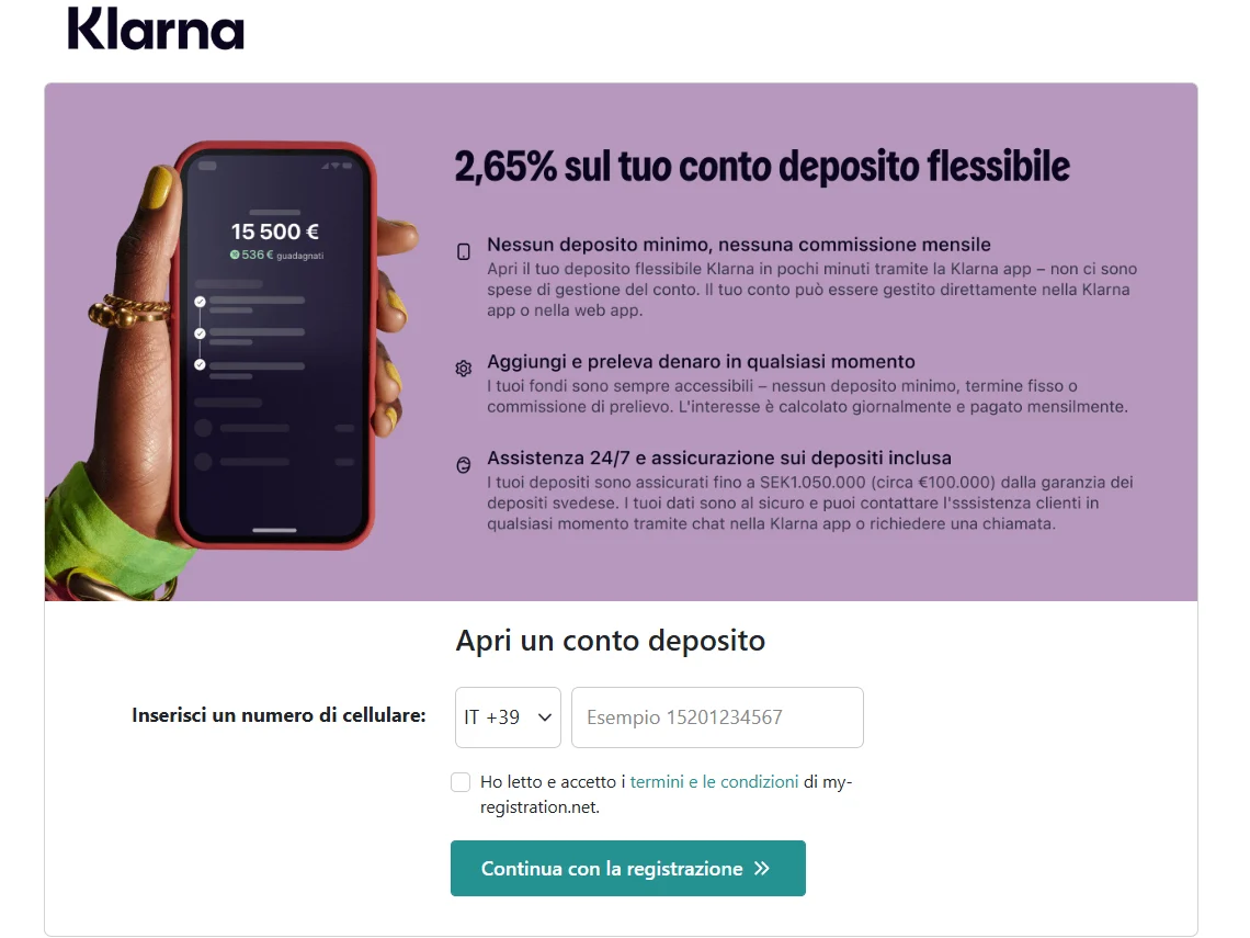 klarna login